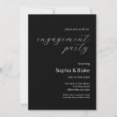 Recherche de black and white fiançailles invitations Minimaliste