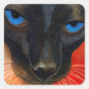 Recherche de visage de chat autocollants Bleu