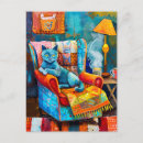 Recherche de fauteuil cartes postales Coloré