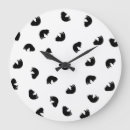 Recherche de chat noir et blanc horloges Motif