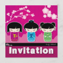 Recherche de poupées kokeshi invitations Sakura