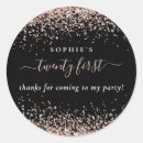 Recherche de rose et or autocollants Merci