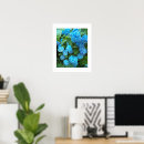 Zoek naar blauwe bloemen posters Hortensia
