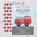 Recherche de fireman anniversaire invitations Camion à incendie
