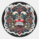 Recherche de tatouage crâne autocollants Vintage