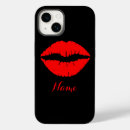 Zoek naar rode lippen iphone hoesjes Zwart