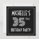 Recherche de de 35 ans anniversaire invitations Élégant