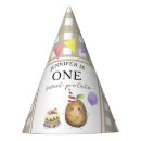 Zoek naar feesthoedjes Eerste verjaardag