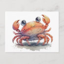 Recherche de illustration de crabe cartes postales Mignon