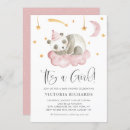 Recherche de panda baby shower fille invitations C'est une fille