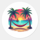 Zoek naar tropische eilanden stickers Zonsondergang