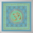 Recherche de mandala bleu posters Bohémien