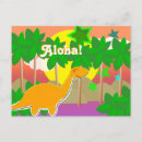 Recherche de dinosaure kawaii cartes postales Mignon