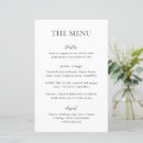 Recherche de moderne simple mariage menus Élégant