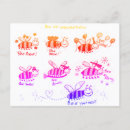 Recherche de abeille miel cartes postales Coloré