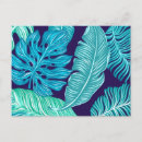 Recherche de tropical motif de cartes postales Feuilles tropicales