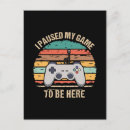 Recherche de manette de jeu cartes postales Joueur