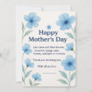 Recherche de salutation bleue de fleur Mother