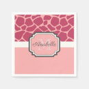 Recherche de girafe rose serviettes Monogramme