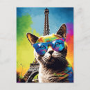 Recherche de chats colorés cartes postales Mignon