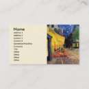 Recherche de café restaurants cartes visite Van gogh