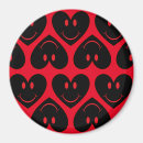 Recherche de coeur heureux magnets Rouge