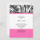 Recherche de zèbre rose et noir invitations Hot pink