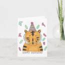 Recherche de tigre anniversaire cartes Illustration