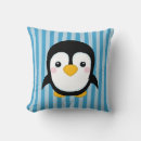 Recherche de motif de pingouin coussins Bleu