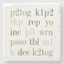 Recherche de tricot dessous de verres Typographie
