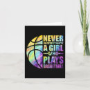 Recherche de boule de basket ball vœux cartes Fille