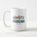 Recherche de fleur vintage tasses Grandmother