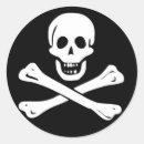 Recherche de capitaine pirate autocollants Jolly roger