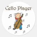 Recherche de joueur de violoncelle autocollants Musique