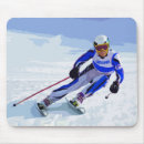 Recherche de ski alpin tapis souris Skieur