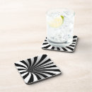 Recherche de illusion optique dessous de verres Noir et blanc