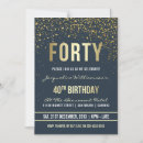 Recherche de gold confetti anniversaire invitations 40e