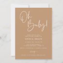 Recherche de brown baby shower invitations Minimaliste