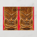 Recherche de masque tiki cartes postales Polynésien