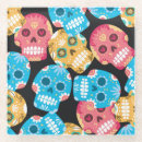 Recherche de crâne sucre dessous de verres Motif