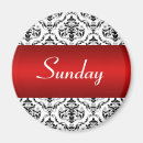 Recherche de damassé rouge magnets Blanc
