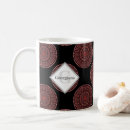 Recherche de motif de pois rouge tasses Initiale