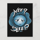 Recherche de sommeil cartes postales Épuisé