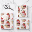 Recherche de cupcake papier cadeau Fraise