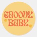 Zoek naar retro jaren 70 stickers Groovy baby