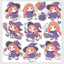 Recherche de sorcière halloween autocollants Pour enfants