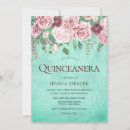 Recherche de aqua quinceanera invitations Rose
