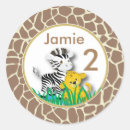 Recherche de girafe bébé autocollants Singe