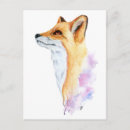 Recherche de illustration renard cartes postales Rouge