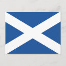 Recherche de drapeaux écossais cartes postales Bleu